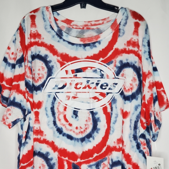 Dickies Junior Girls Tie Dye Logo T-shirt - Picture 2 of 9